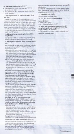 Viên sủi Ca-C1000 Orange Gsk điều trị thiếu calci hoặc vitamin C (10 viên)