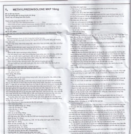 Thuốc Methylprednisolone MKP 16mg Mekophar kháng viêm, điều trị rối loạn nội tiết, viêm khớp (10 vỉ x 10 viên)