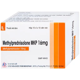 Thuốc Methylprednisolone MKP 16mg Mekophar kháng viêm, điều trị rối loạn nội tiết, viêm khớp (10 vỉ x 10 viên)