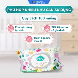 Khăn giấy ướt Niva Baby làm sạch, kháng khuẩn và giữ vệ sinh (100 miếng) 4