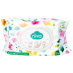 Khăn ướt Niva Baby làm sạch, kháng khuẩn và giữ vệ sinh (100 miếng)