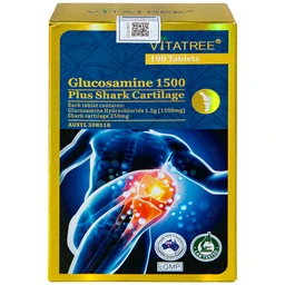 Viên uống hỗ trợ duy trì chức năng của khớp, sụn khớp Vitatree Glucosamine 1500 Plus Shark Cartilage (100 viên)