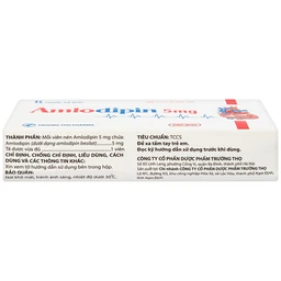 Thuốc Amlodipin 5mg Trường Thọ điều trị tăng huyết áp, đau thắt ngực (3 vỉ x 10 viên)