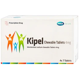 Viên nhai Kipel Chewable Tablet 4mg MEGA We care điều trị hen suyễn, co thắt phế quản, viêm mũi dị ứng (4 vỉ x 7 viên)