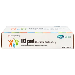 Viên nhai Kipel Chewable Tablet 4mg MEGA We care điều trị hen suyễn, co thắt phế quản, viêm mũi dị ứng (4 vỉ x 7 viên)