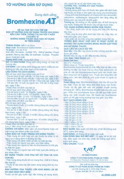 Dung dịch uống Bromhexine AT loãng đờm trong nhiễm khuẩn đường hô hấp (60ml) 2