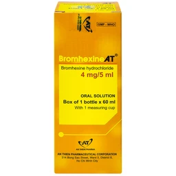 Dung dịch uống Bromhexine AT loãng đờm trong nhiễm khuẩn đường hô hấp (60ml) 7