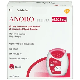 Thuốc Anoro Ellipta 62.5/25mcg GSK điều trị duy trì giãn phế quản (30 liều)