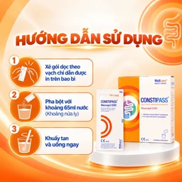 Bột nhuận tràng Constipass Wellcare (20 gói x 6.65g) cải thiện tình trạng táo bón cho người lớn và trẻ em 5