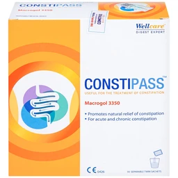Bột nhuận tràng Constipass Wellcare (20 gói x 6.65g) cải thiện tình trạng táo bón cho người lớn và trẻ em