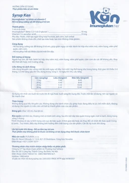 Siro hỗ trợ tăng cường sức đề kháng ở trẻ Syrup Kan (120ml)