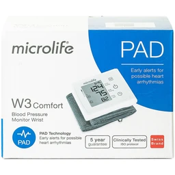 Máy đo huyết áp cổ tay Microlife W3 Comfort hỗ trợ đo huyết áp, nhịp tim