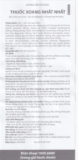 Thuốc Xoang Nhất Nhất điều trị nghẹt mũi, viêm mũi dị ứng, viêm xoang cấp (3 vỉ x 10 viên)