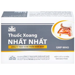 Thuốc Xoang Nhất Nhất điều trị nghẹt mũi, viêm mũi dị ứng, viêm xoang cấp (3 vỉ x 10 viên)