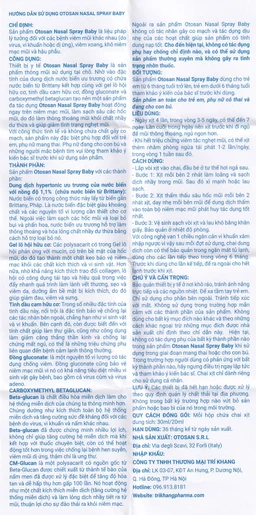 Xịt mũi trẻ em Otosan Nasal Spray Baby 30ml hỗ trợ điều trị viêm mũi,xoang cho trẻ