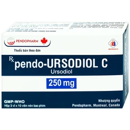 Viên nén pendo-Ursodiol C 250mg Domesco điều trị xơ gan mật nguyên phát (3 vỉ x 10 viên)