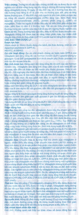 Thuốc A.T Vildagliptin 50mg An Thiên điều trị đái tháo đường típ 2 (3 vỉ x 10 viên)