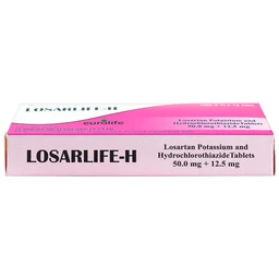 Viên nén Losarlife-H 50mg/12.5mg Eurolife điều trị cao huyết áp (3 vỉ x 10 viên)