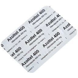 Thuốc Azoltel 400mg Stella điều trị nhiễm một hoặc nhiều loại ký sinh trùng đường ruột (1 viên)