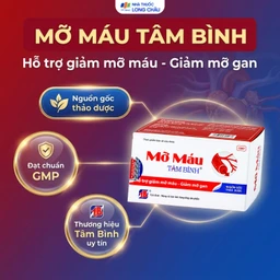 Viên hỗ trợ giảm mỡ máu mỡ gan Mỡ Máu Tâm Bình (5 vỉ x 12 viên) 2