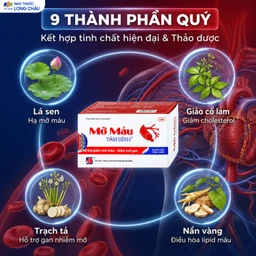 Viên hỗ trợ giảm mỡ máu mỡ gan Mỡ Máu Tâm Bình (5 vỉ x 12 viên) 3