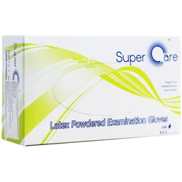 Găng tay y tế có bột Super Care size M (100 cái) Latex Powdered Examination