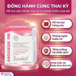 Viên uống Suvéal Grossesse Fer Densmore bổ sung Omega 3, DHA, Vitamin, khoáng chất (2 vỉ x 15 viên) 4