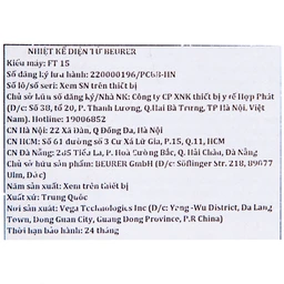 Nhiệt kế đầu mềm Beurer FT15