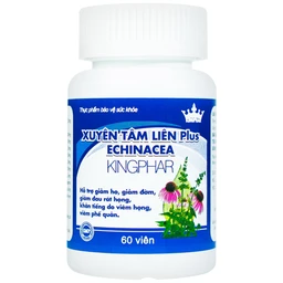 Viên uống hỗ trợ giảm ho, giảm đờm, giảm đau rát họng Xuyên Tâm Liên Plus Echinacea Kingphar (60 viên)