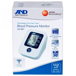 Máy đo huyết áp bắp tay AND UA-651 hỗ trợ đo huyết áp, nhịp tim