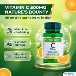 Viên uống bổ sung vitamin C, tăng cường sức đề kháng C 500mg Nature's Bounty (100 viên) 3
