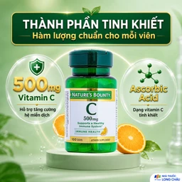 Viên uống bổ sung vitamin C, tăng cường sức đề kháng C 500mg Nature's Bounty (100 viên) 4