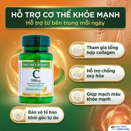 Viên uống bổ sung vitamin C, tăng cường sức đề kháng C 500mg Nature's Bounty (100 viên) 5