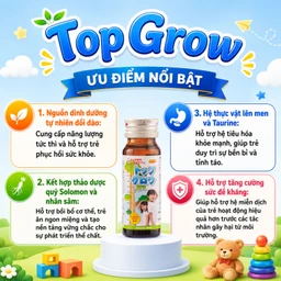 Siro bổ sung các vitamin hỗ trợ tăng cường sức đề kháng Top Grow Jpanwell (10 chai x 30ml) 5