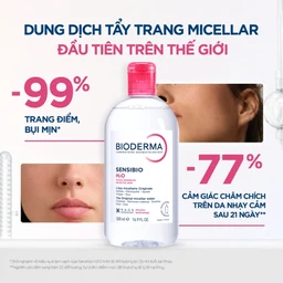 Nước tẩy trang cho da nhạy cảm Bioderma Sensibio H2O 500ml 3