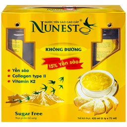 Nước Yến Cao Cấp Nunest Không Đường (6 hũ x 70ml)