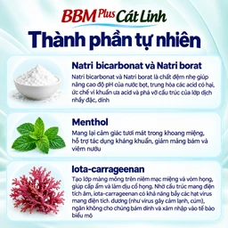 Muối súc miệng BBM Plus Cát Linh (30 gói) làm sạch, kháng khuẩn, kháng virus, khử mùi, giảm đau rát miệng họng 4