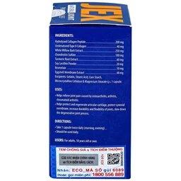 Viên hỗ trợ giảm đau trong thoái hoá khớp viêm khớp Ecogreen Jex Natural (60 viên)