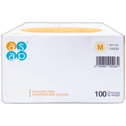 Găng tay y tế không bột, phủ Polymer Latex size M (100 cái) Powder Free Examination