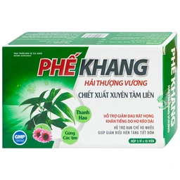Viên uống hỗ trợ giảm đau rát họng khản tiếng do ho kéo dài Phế Khang Hải Thượng Vương (3 vỉ x 10 viên)