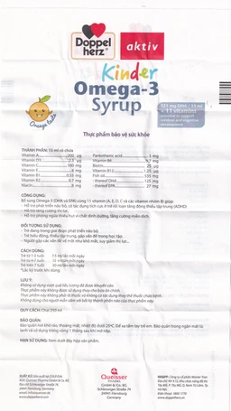 Siro Kinder Omega-3 Syrup Doppelherz Aktiv hỗ trợ phát triển não bộ (250ml) 8