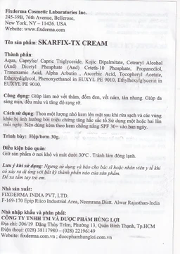 Kem bôi giảm nám, tàn nhang, thâm mụn Fixderma Skarfix TX Cream 30g