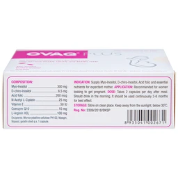 Viên bổ sung Myo Inositol Acid folic phụ nữ trước mang thai OvaQ plus (30 Viên)