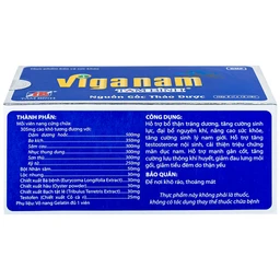 Viên uống bổ thận tráng dương Viganam Tâm Bình (5 vỉ x 12 viên)