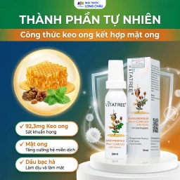 Chai xịt họng hỗ trợ giảm đau rát cổ do viêm họng Vitatree Super Propolis Spray Complex With Honey (30ml) 3