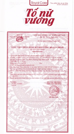 Viên uống hỗ trợ cải thiện nội tiết tố nữ, giảm bốc hỏa, mất ngủ, sạm da Tố Nữ Vương Royal Care (30 viên)