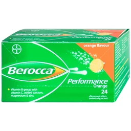 Viên sủi Berocca Performance Orange Bayer bổ sung vitamin và khoáng chất (12 vỉ x 2 viên)