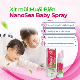 Xịt mũi muối biển Nano Sea Baby Spray trẻ em 75ml giúp làm sạch, ngừa sổ mũi