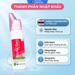 Xịt mũi muối biển Nano Sea Baby Spray trẻ em 75ml giúp làm sạch, ngừa sổ mũi 3