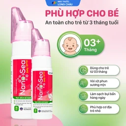 Xịt mũi muối biển Nano Sea Baby Spray trẻ em 75ml giúp làm sạch, ngừa sổ mũi 4